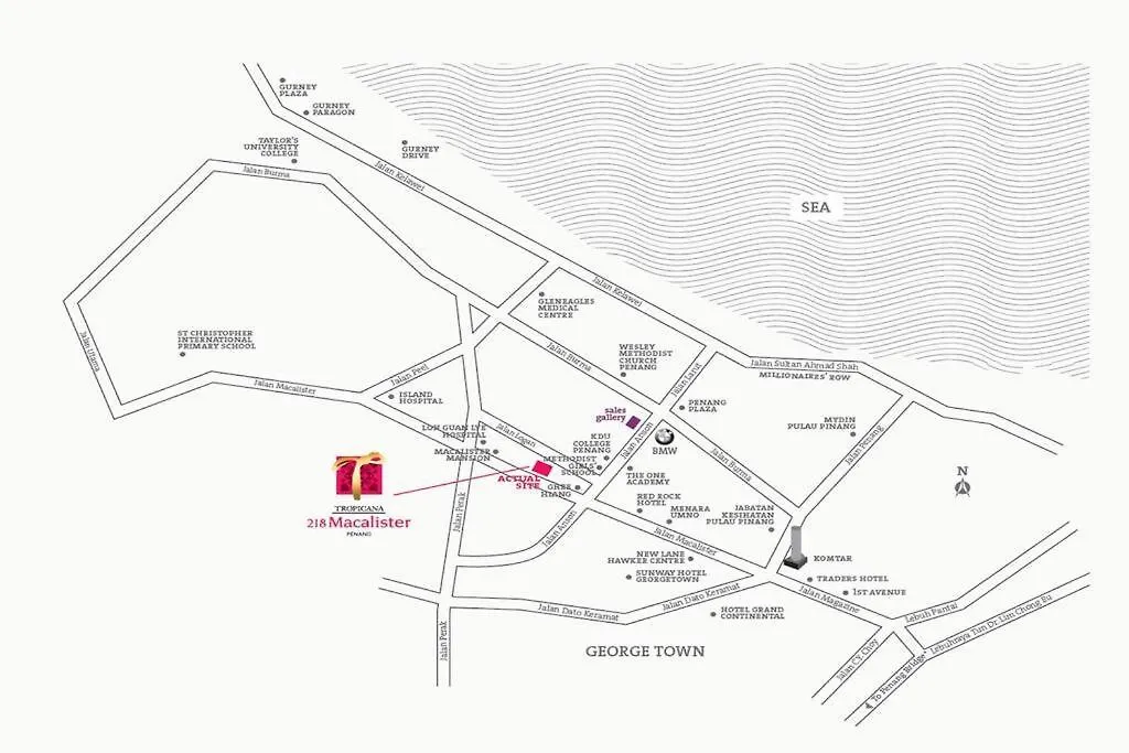 Seaview Sunrise 1Br At Tropicana 218 At Central Location & Food Hunt Friendly George Town